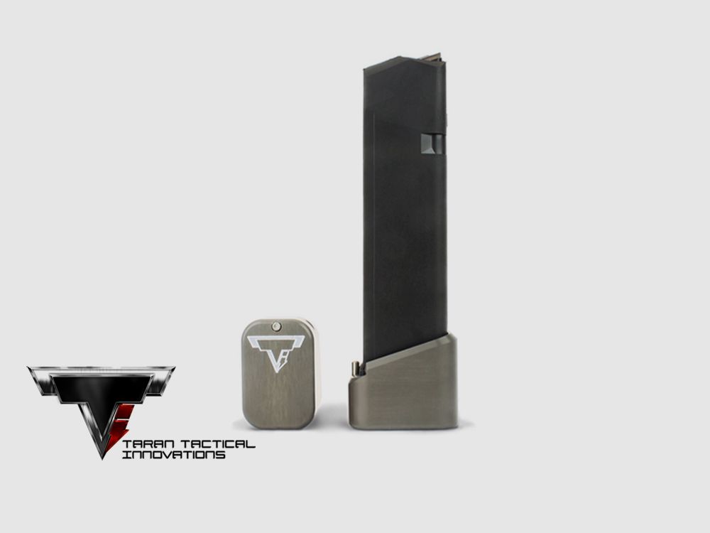 TTI Base Pad Kit Glock 17/22/34/35 +5/6 Titanium Gray