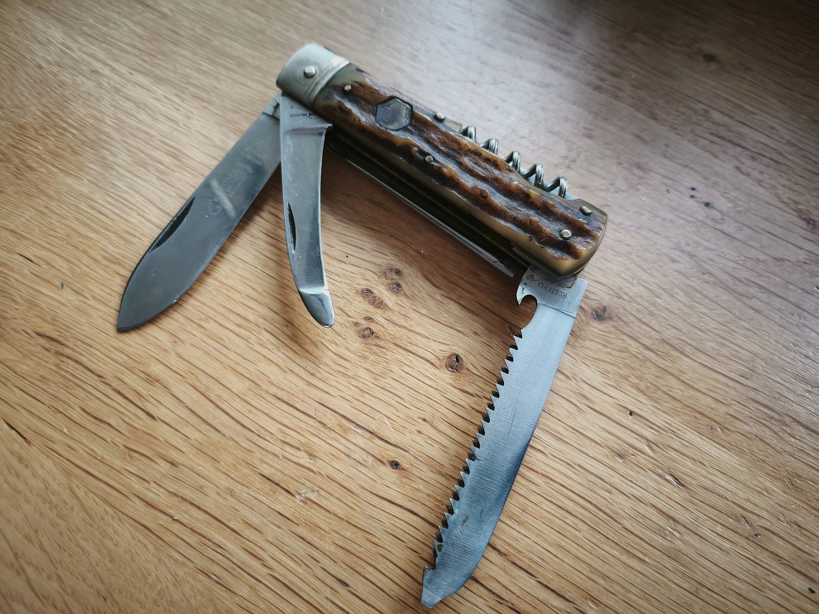 PUMA 959 Jagdmesser fünfteilig Puma Solingen Taschenmesser Jagdtaschenmesser nach Frevert 5-teilig 
