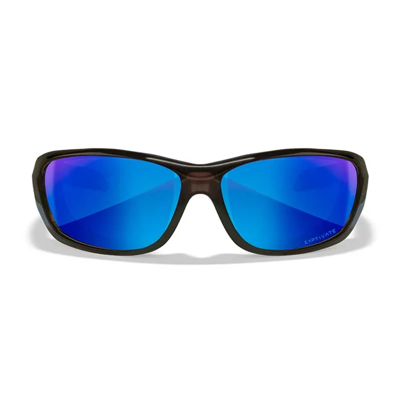 Wiley X GRAVITY Captivate Blue Mirror Sonnenbrille mit schwarzem Kristallrahmen, Bild 3 von 7