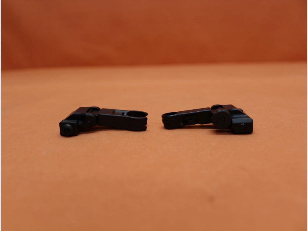 Recknagel Era-Tac Notvisierung (T0541-2355) HK-Style 1,35mm Korn, Alu schwarz f. Picatinnyprofil, m. Klappkorn