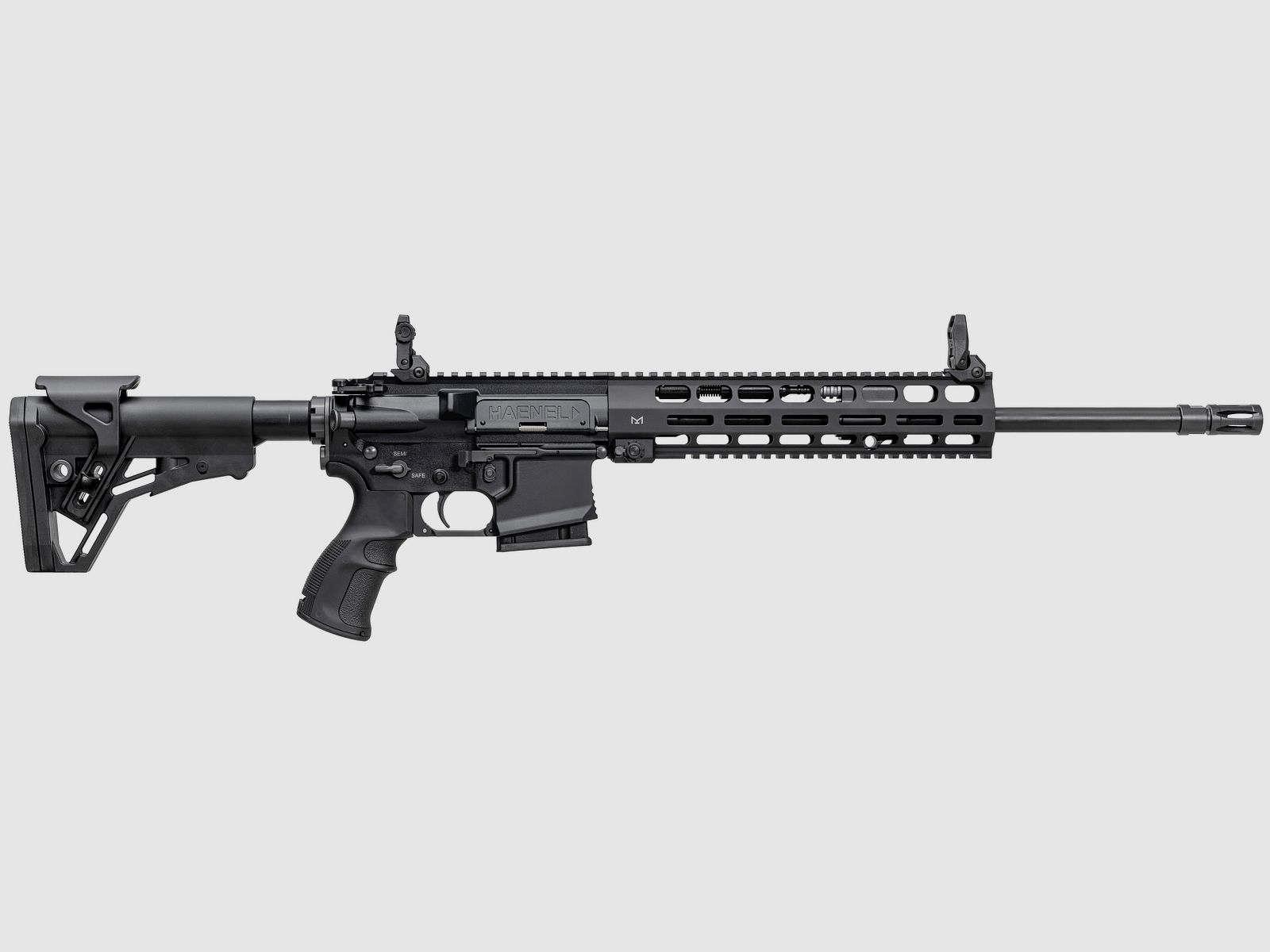 Haenel CR 223 M-LOK Handschutz Lauflnge 423 mm | Matchabzug | Handschutz lang | Schwarz | sportlich zugelassen, Kal. .223 Rem.