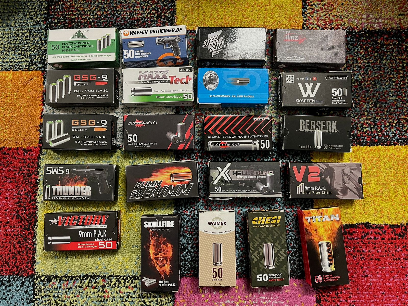 9mm PAK Platzpatronen Sammlung