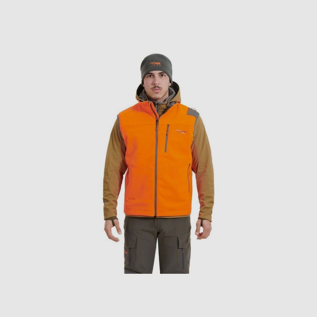 Sitka Herren Fleeceweste Stratus Blaze Orange