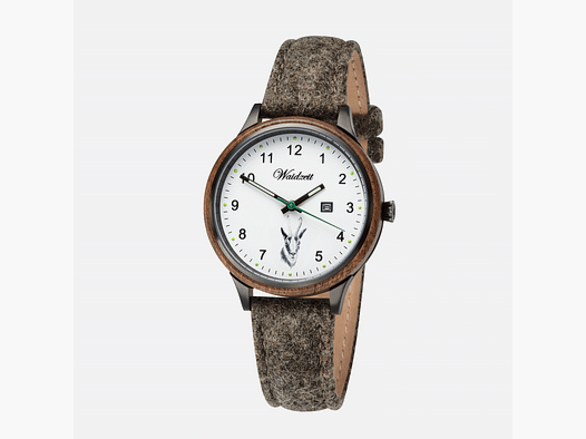 Damenjagduhr Diana Gams mit Lodenarmband Olivgrün
