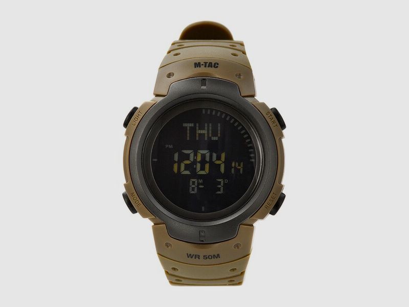 M-Tac® Taktische Uhr COYOTE mit Kompass - zum Wandern / Joggen usw.