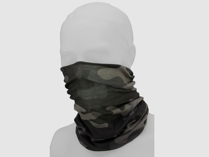 Multifunktionstuch (Schlauchschal / Balaclava) für Mund, Gesicht, Hals -Einheitsgröße- Dark Camo