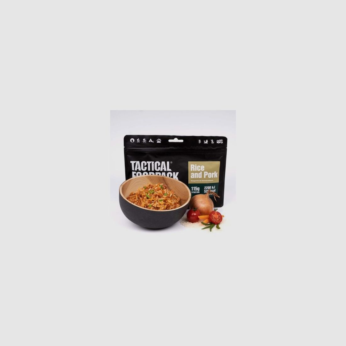 Tactical Foodpack | Reis & Schweinefleisch 115 g, Bild 4 von 6