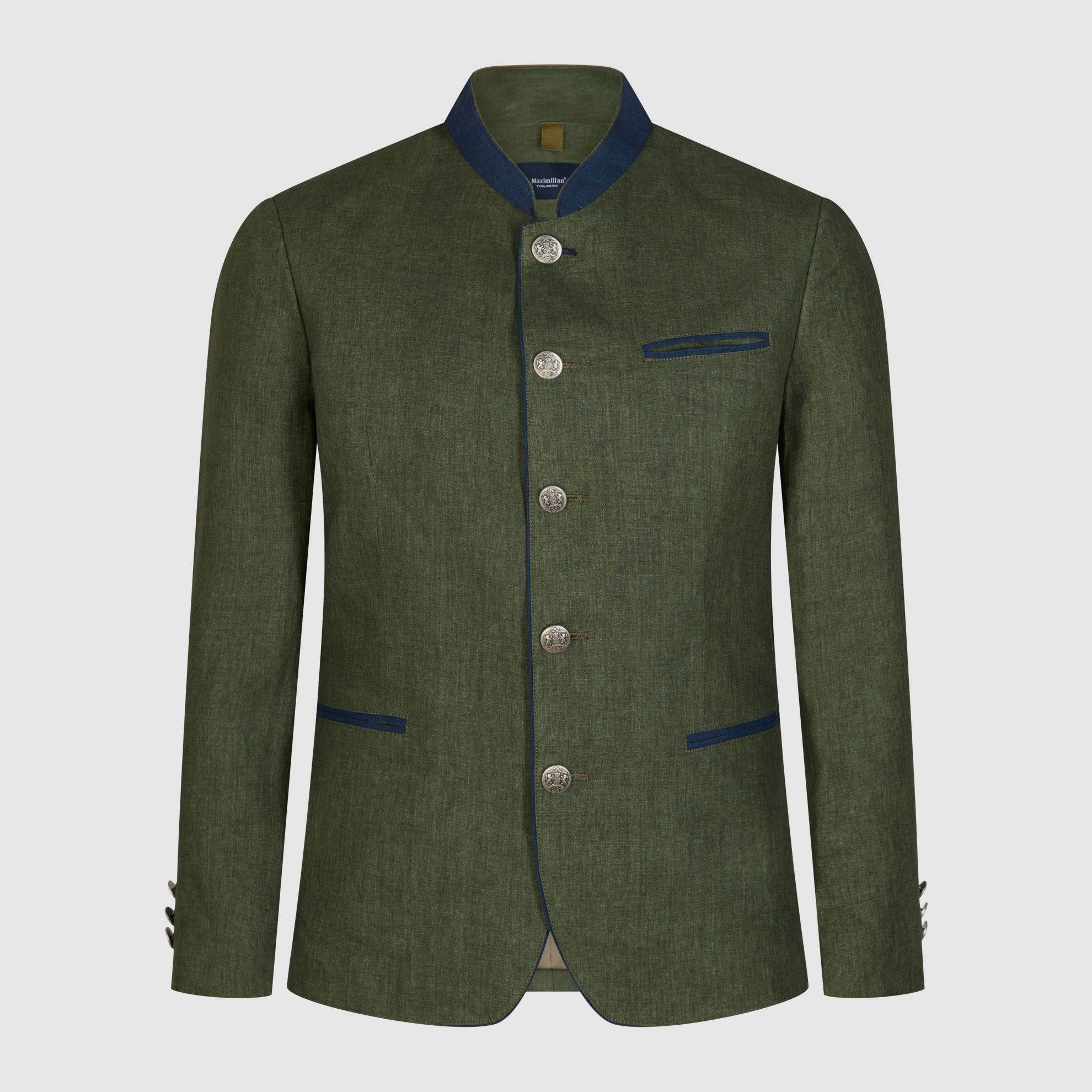 Maximilian linen jacket Murau in olive, image 1 of 2
