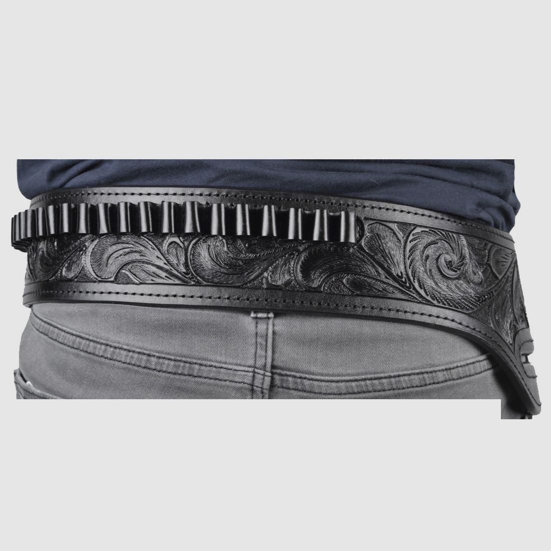 Custom Belt Buscadero XL .44/.45 Black RH, immagine 2 di 3