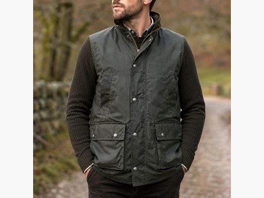 Gilet Winchester Vert - Coton Ciré 4 Poches