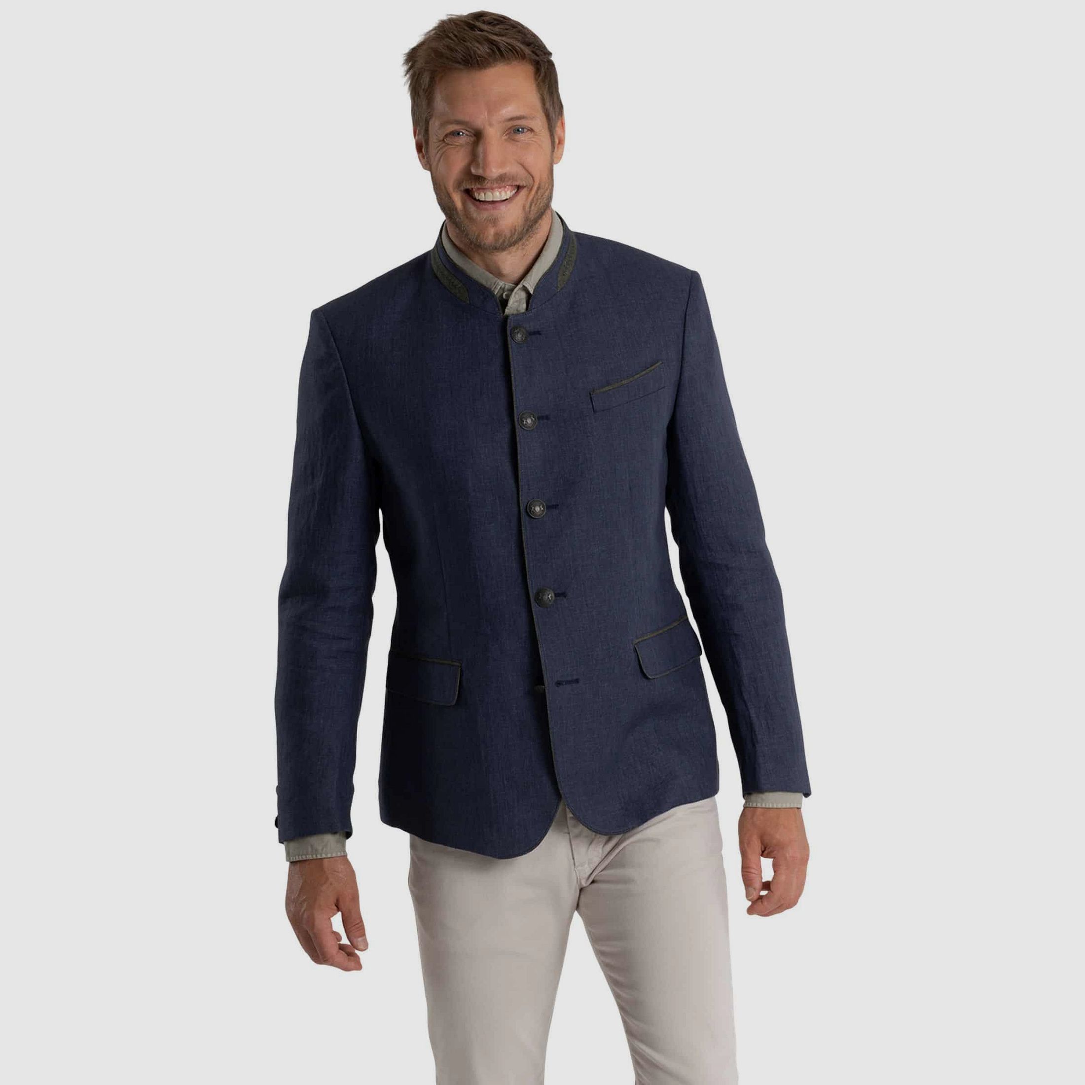 Veste en lin Mako de Schneider en bleu foncé, image 1 sur 3