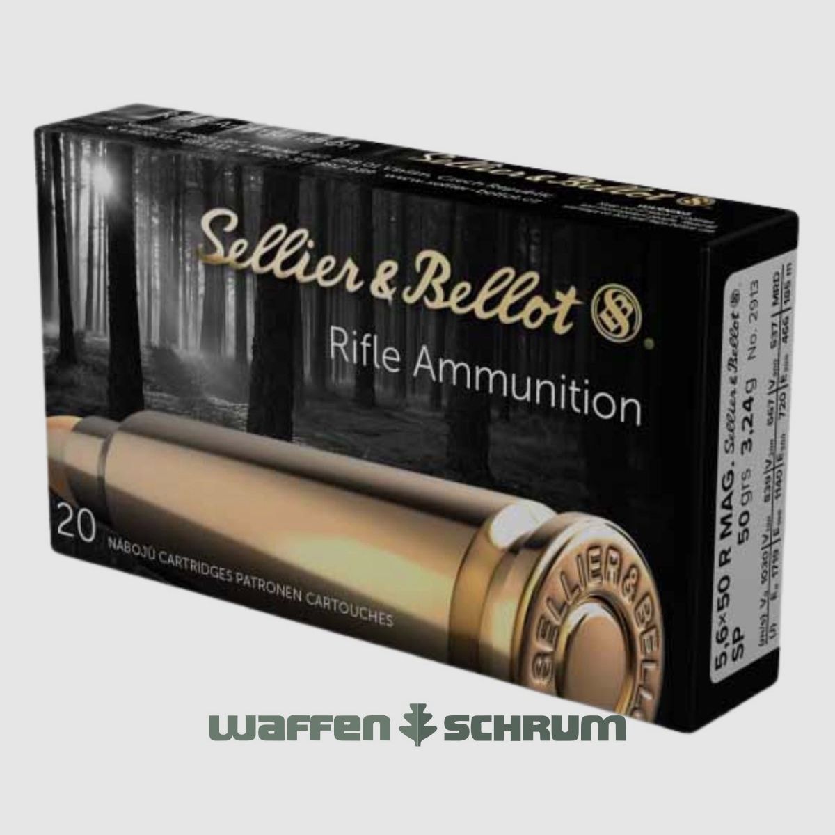 Sellier & Bellot 5,6x50RMag Teilmantel 3,2g - 50gr.