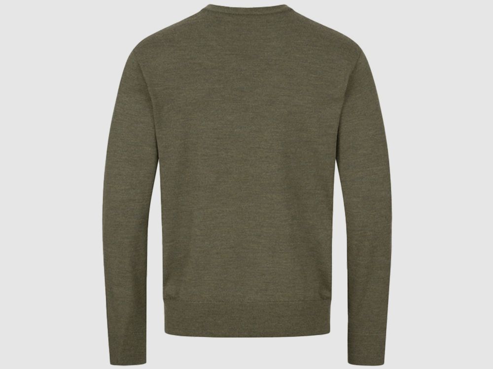 Blaser Merino V-Neck dunkeloliv Pullover & Strick Herren, billede 2 af 2