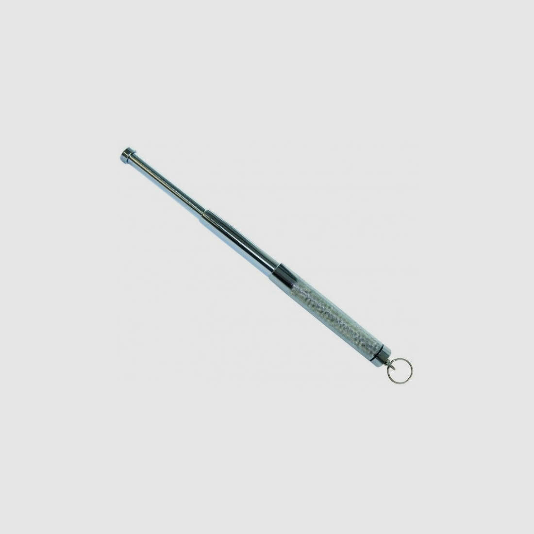 Mini bastón telescópico de 12" con llavero - Plata