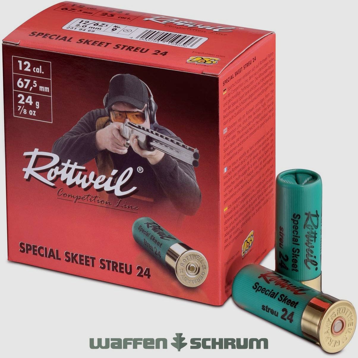 Rottweil 12/67,5 Special Skeet Streu 2,0mm -24g