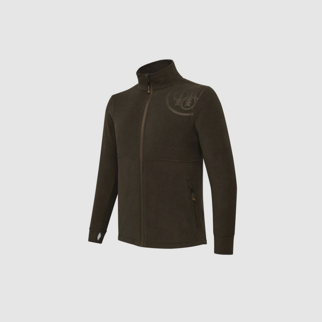 Beretta Fleecejacke braun Modell HP LOGO mit durchgehendem Reißverschluss Art. P3731 T2534 08AA BERETTA, Bild 2 von 6