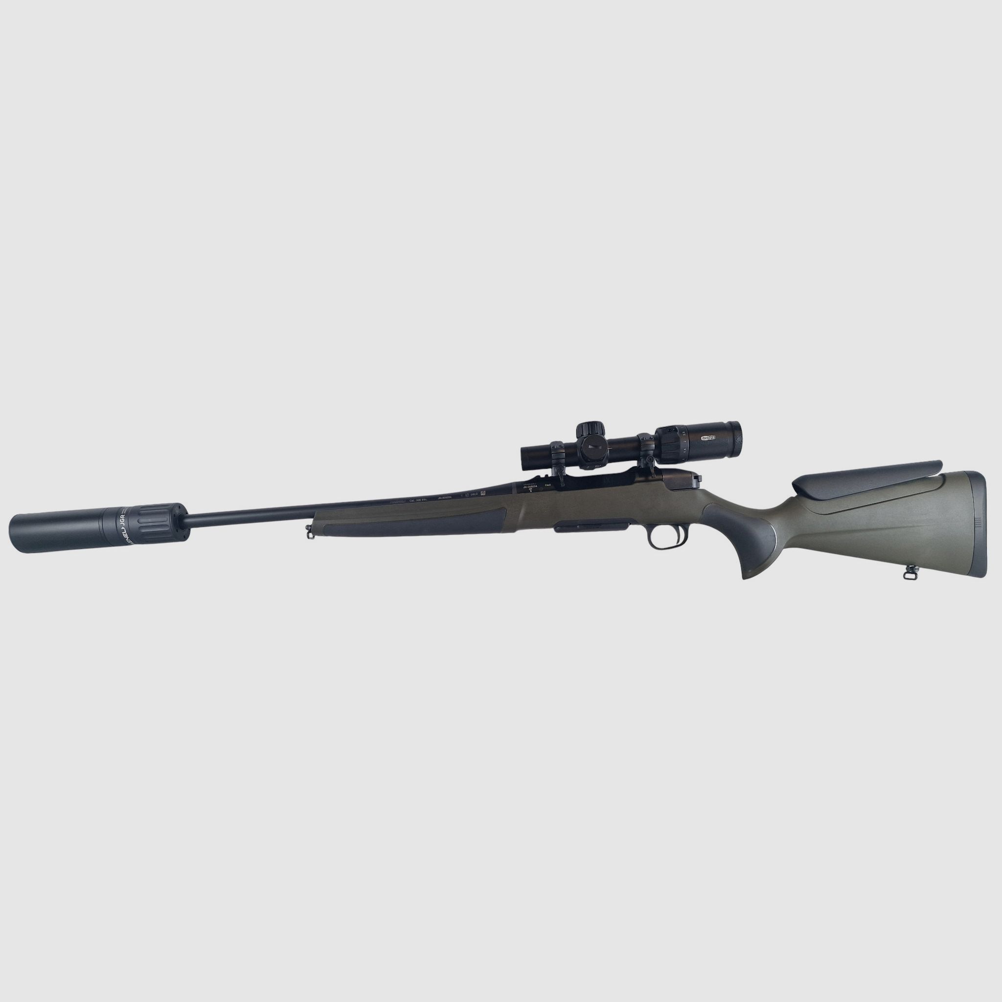 Haenel Jäger NXT im Kal. 308 Win mit Schalldämpfer und Drückjagd Glas Meopta 1-6x24 LP