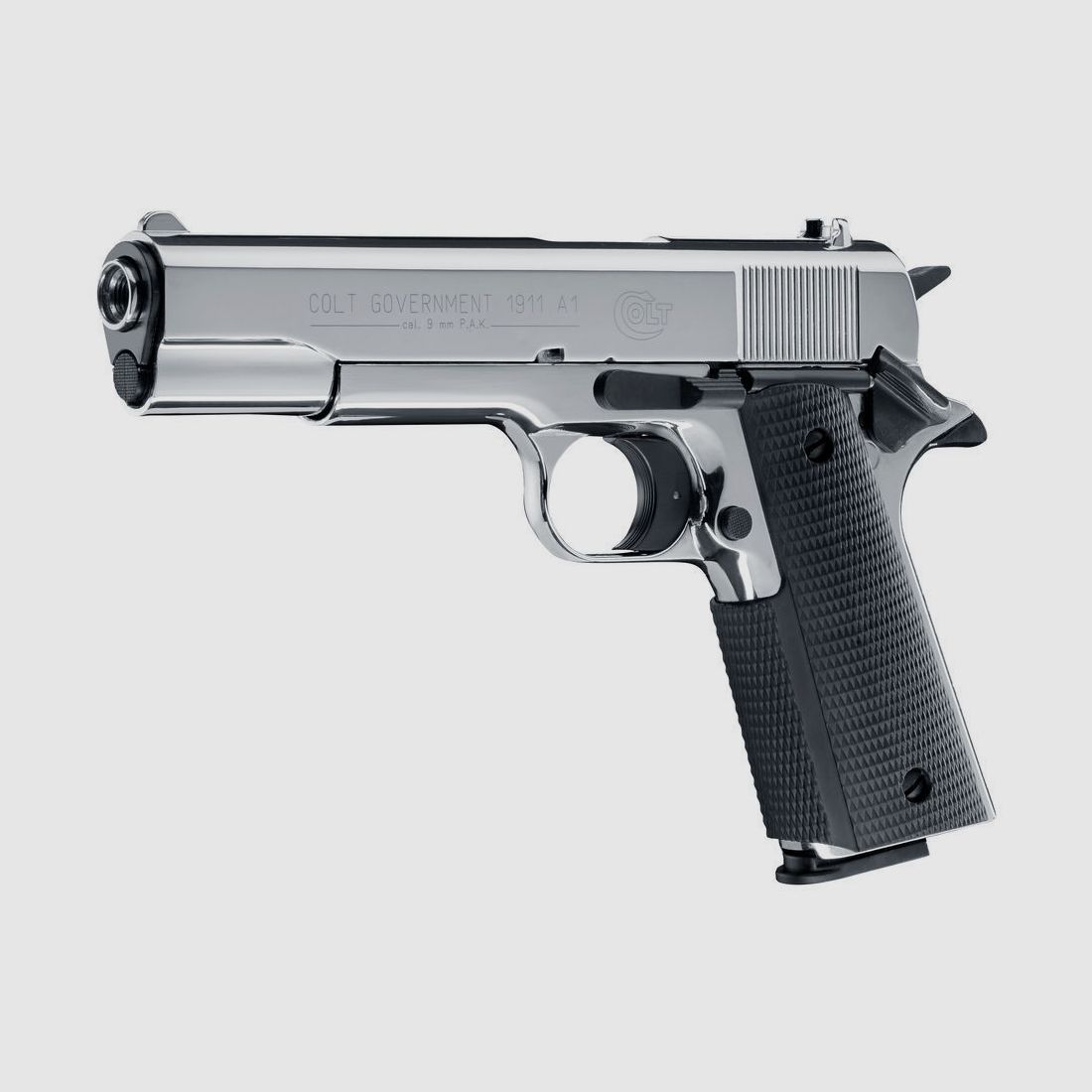 Colt Government 1911 Schreckschuss 9mm P.A.K. polished chrome + Platzpatronen