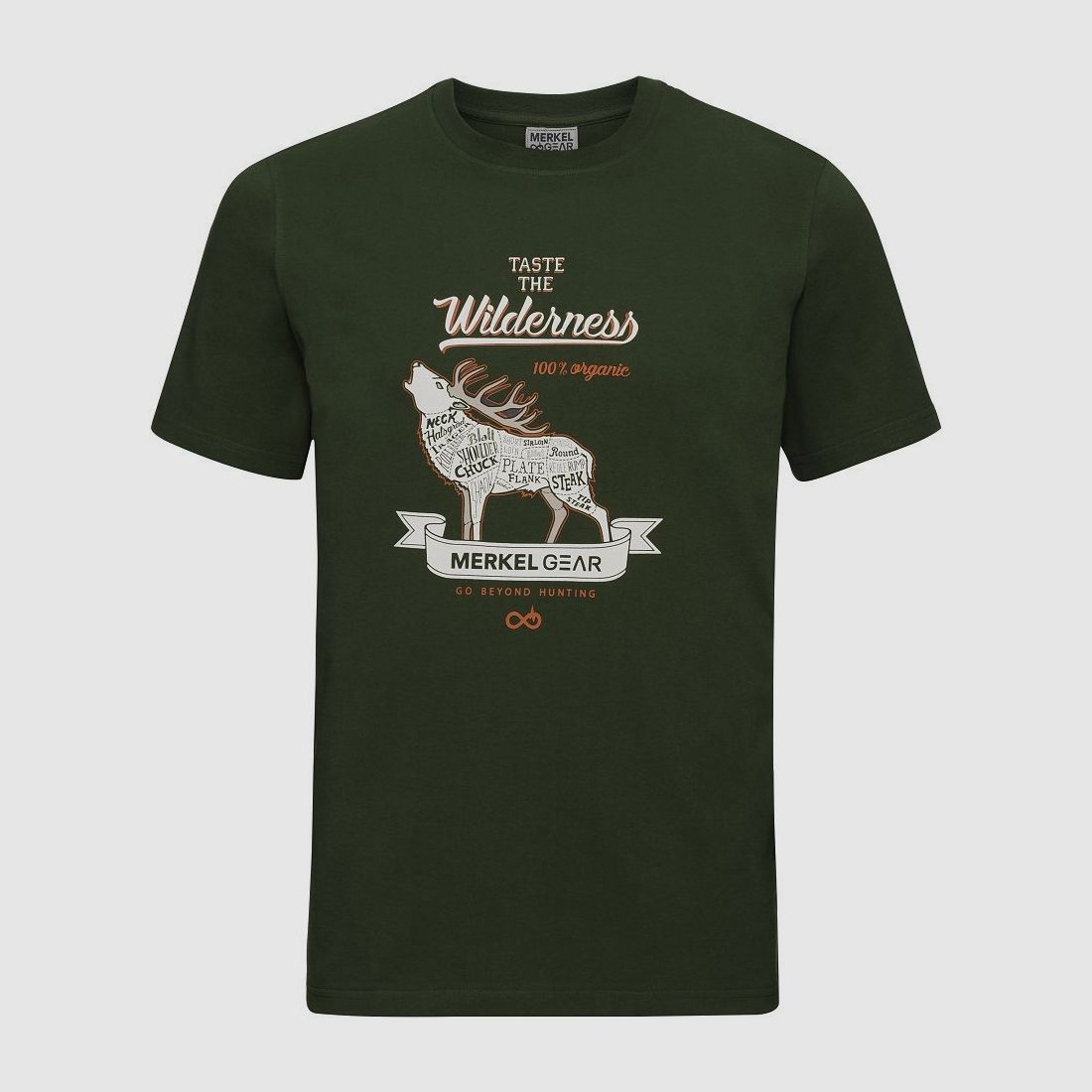 Merkel GEAR Organic Stag T-Shirt Maat: 48 (Maat S)