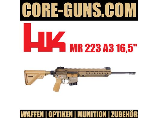 HK SLB MR223, A3-Version, Slim-Line HKey, Kal. .223 Rem.,16,5", sandfarben - UVP: 2700€