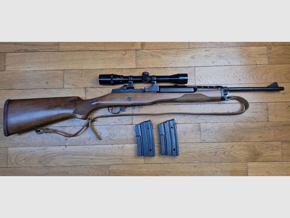 Bellissima piccola carabina RUGER MINI 14 Ranch Rifle – Cal. 222 Rem. – Ottica Laurell 3-9×32 – Bellissima finitura al 99 % – Bellissimo legno – Meccanica impeccabile – Bellissima canna – Super occasione 100% puro divertimento – Fornita con slitta e tre caricatori! – TBE++, immagine 1 di 34