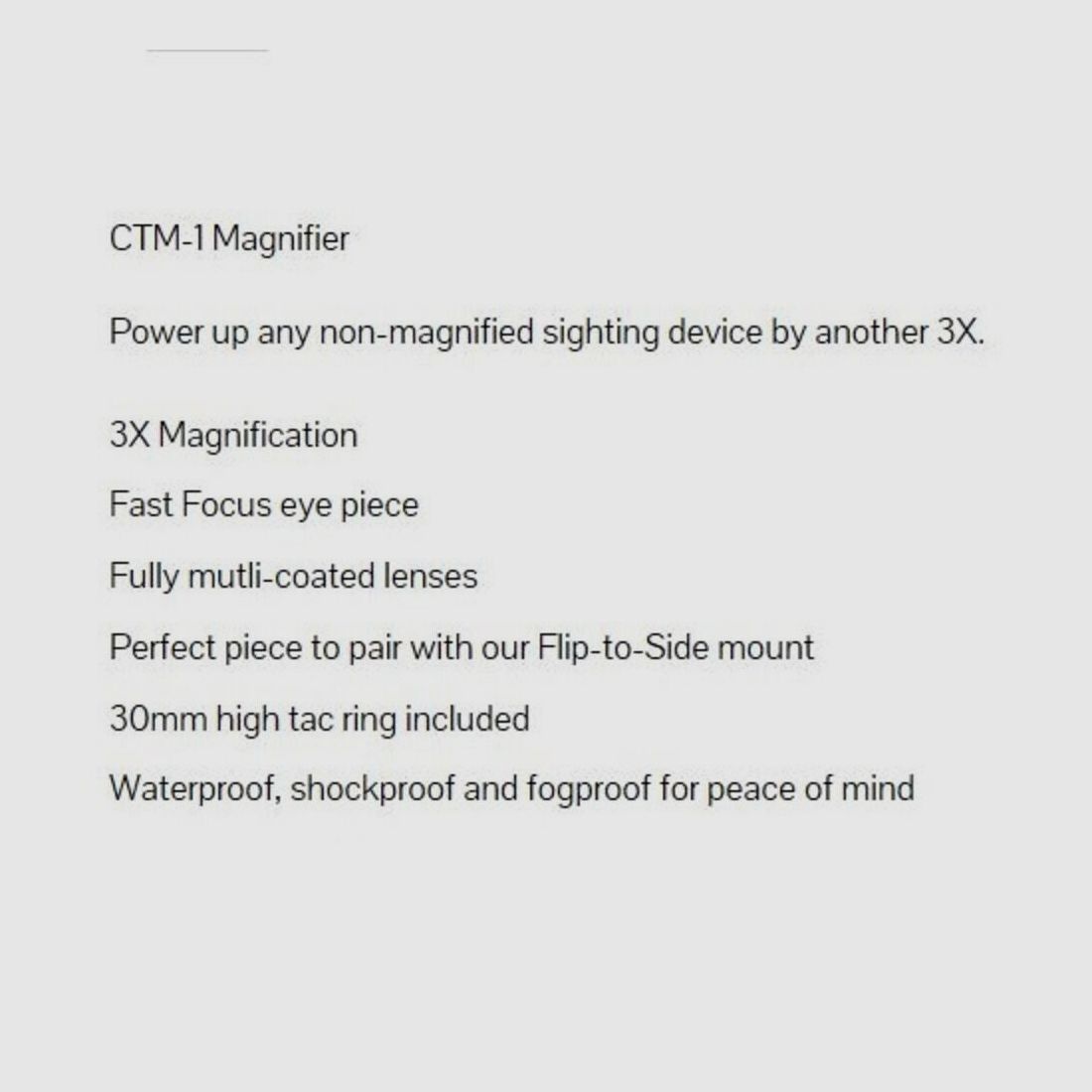 Sun Optics USA Magnifier 3x with Mounting Ring