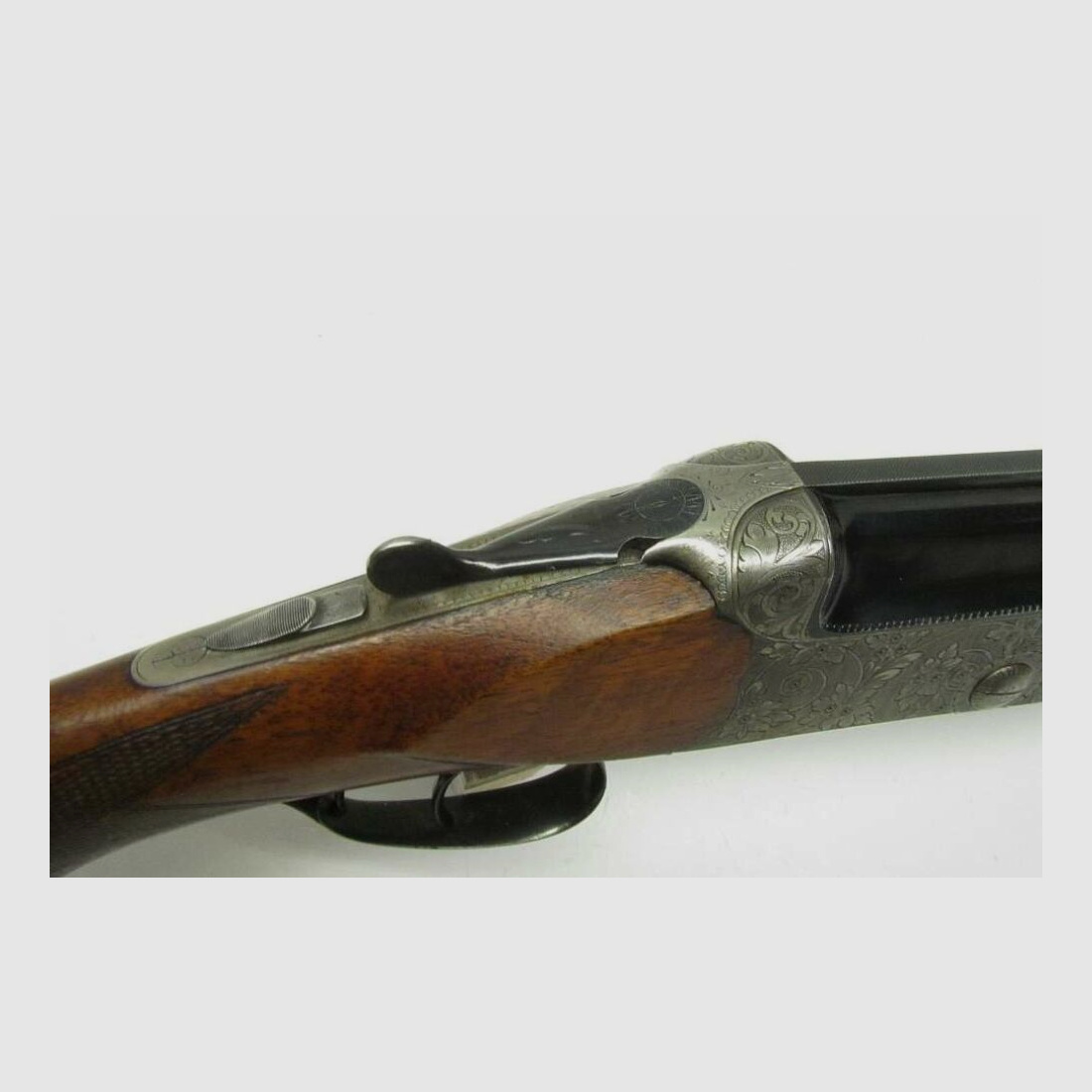 Bockdoppelflinte A.S.L. Italien Kal. 16/70, gravierte Basküle, Ejektor, Dop 16/70