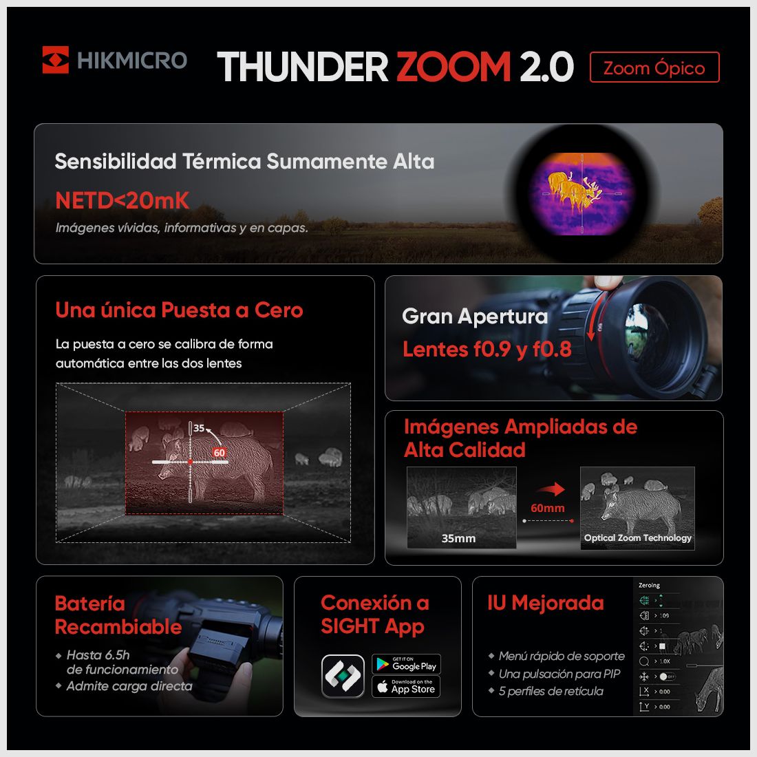 Thermisch richtkijker Thunder Zoom TQ60Z 2.0 HIKMICRO, afbeelding 8 van 11