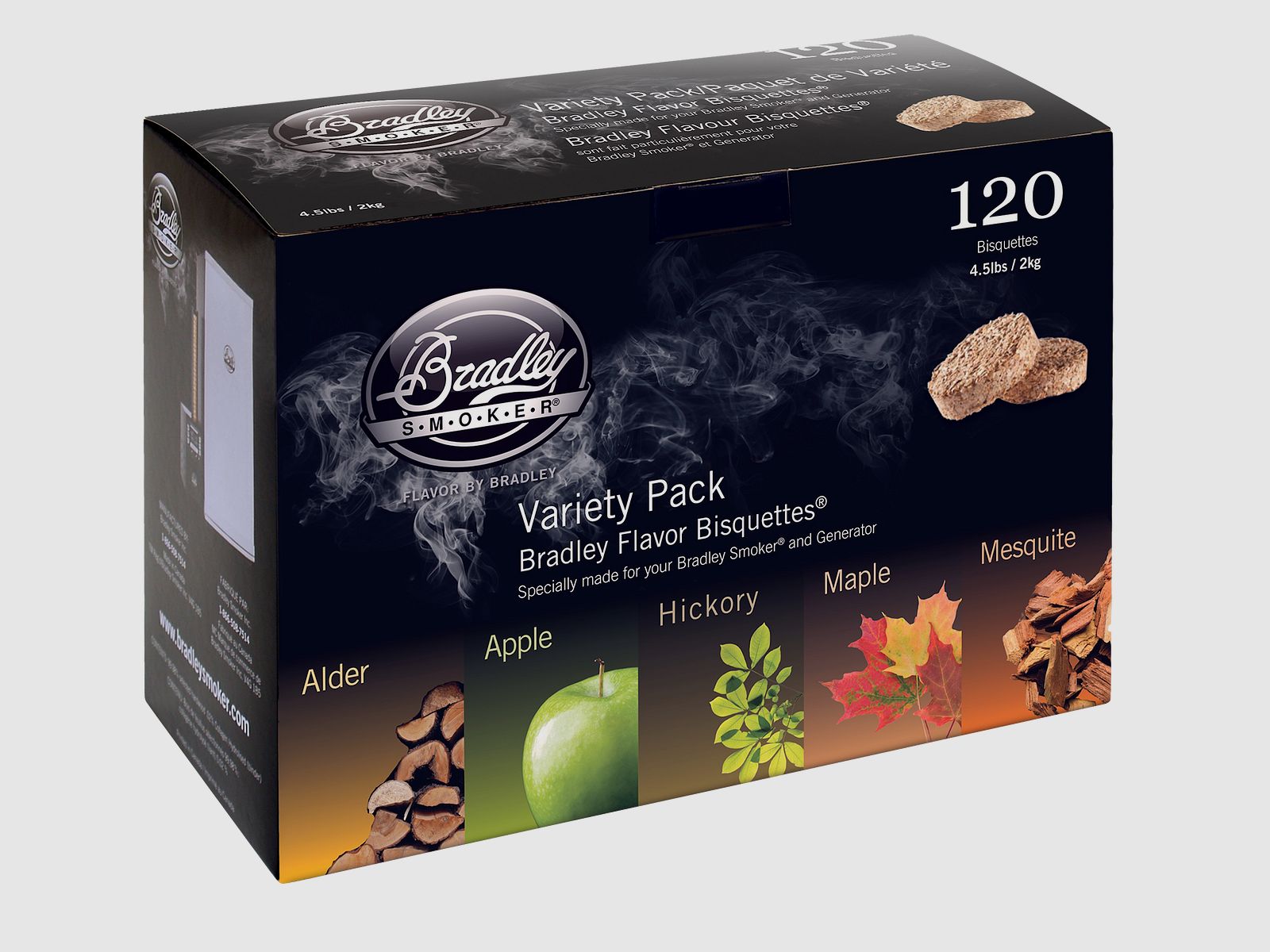 Bradley Briketts - 5 gemischte Geschmacksrichtungen 120 Stück