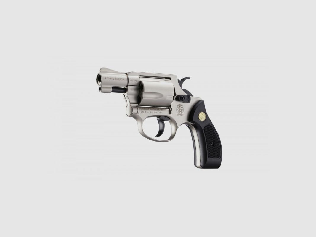 S&W CHIEFS SPECIAL SIGNAL WEAPON NICKEL CAL 9MM RK, image 2 of 2