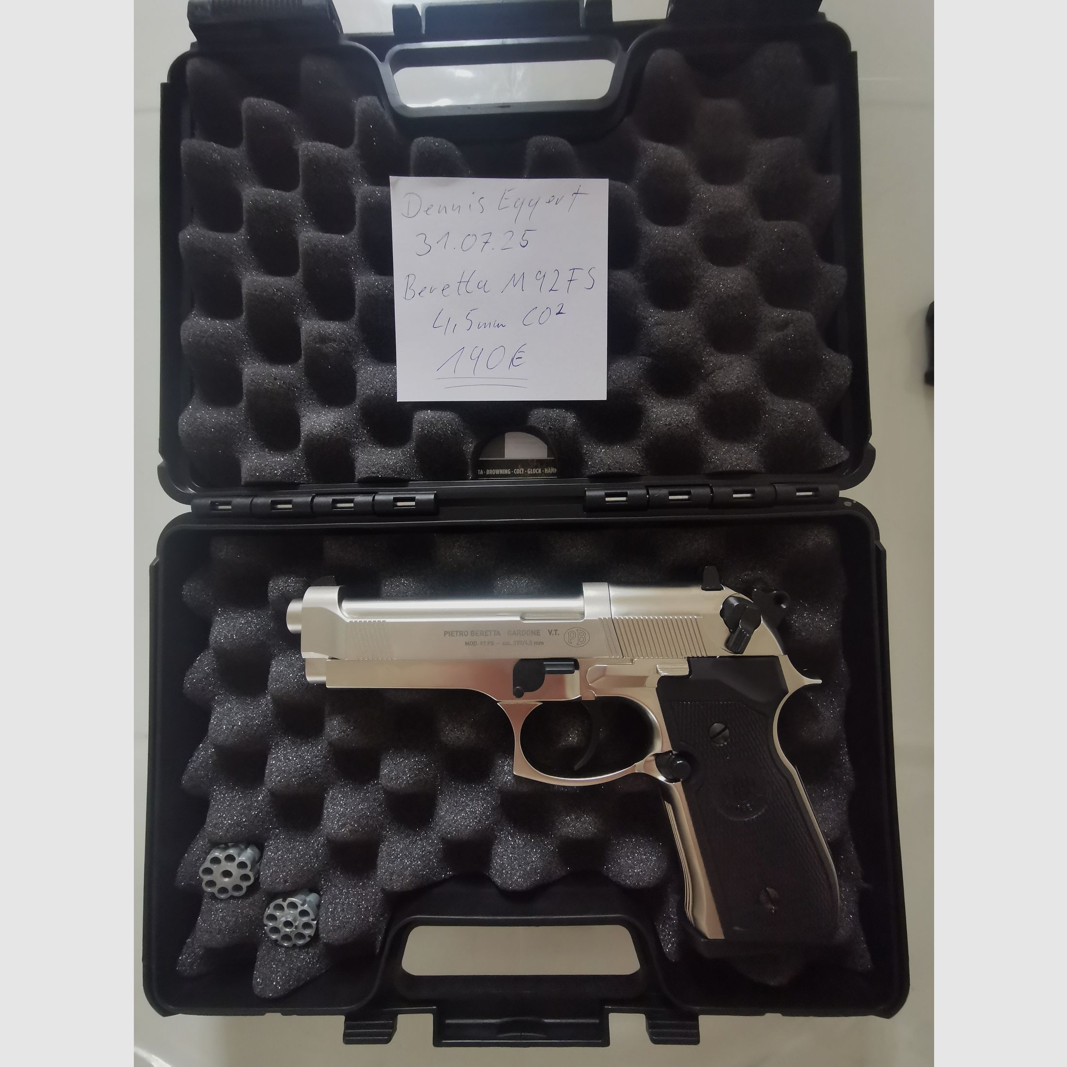 Beretta M92 FS Nickel 4,5mm CO2