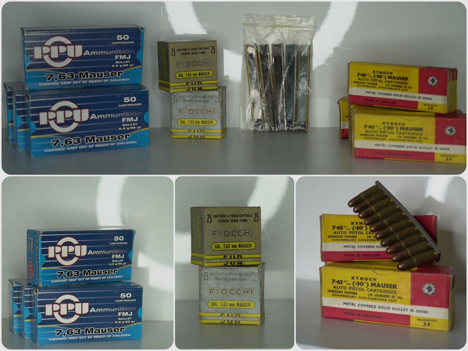 Mauser C96 / Oberndorf A. Neckar / 7,63 mm Mauser / 1916 / Anschlagkasten / Lederholster / Munition