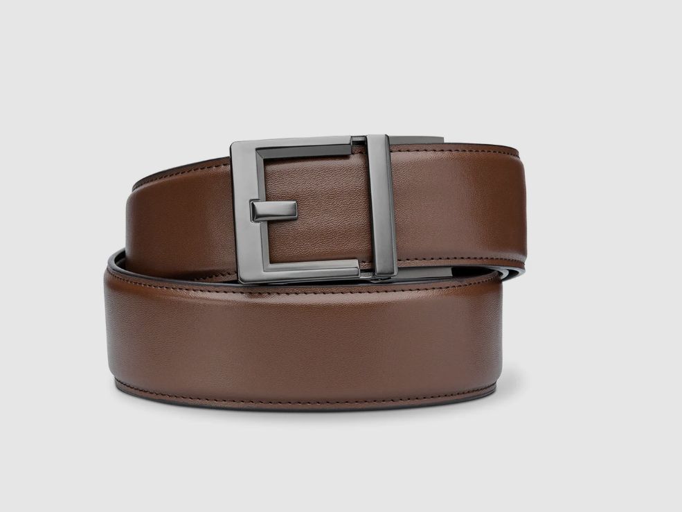 Brown Leather Garrison Belt G2 Buckle KORE, image 1 sur 3