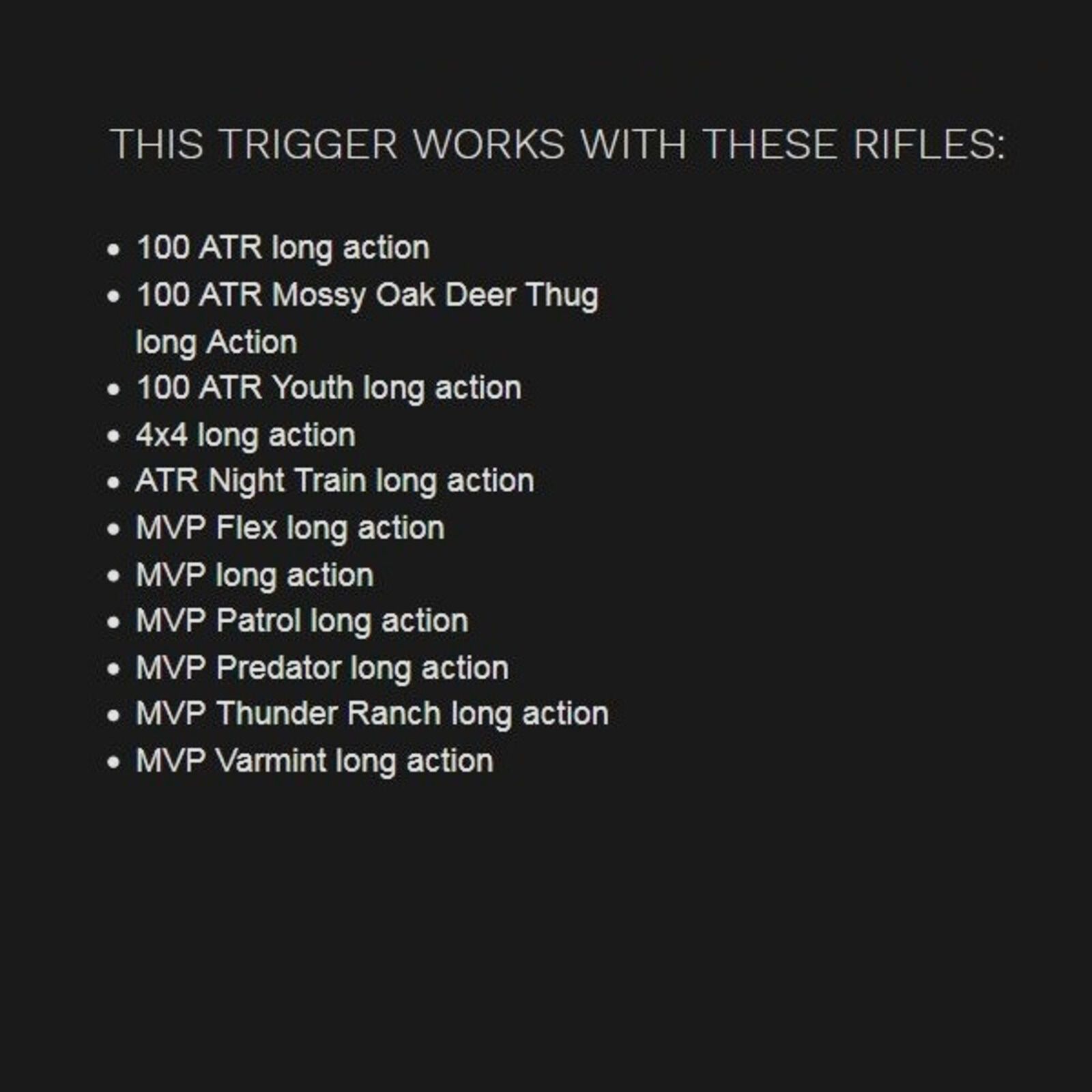 Timney Trigger & S Mossberg 100ATR Long