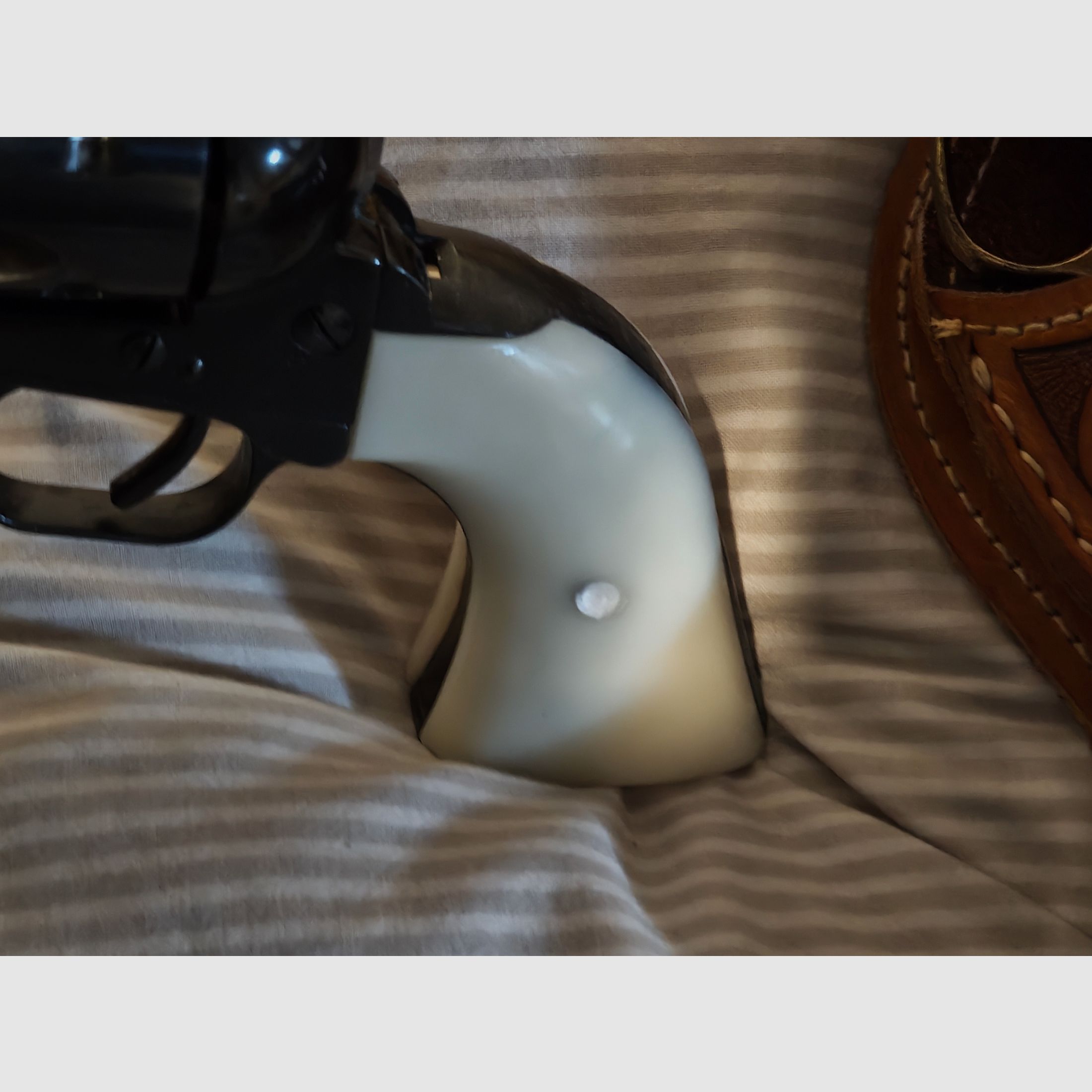 Weihrauch Western Single Action (SAA) revolver with the PTB 788 with white grip panels