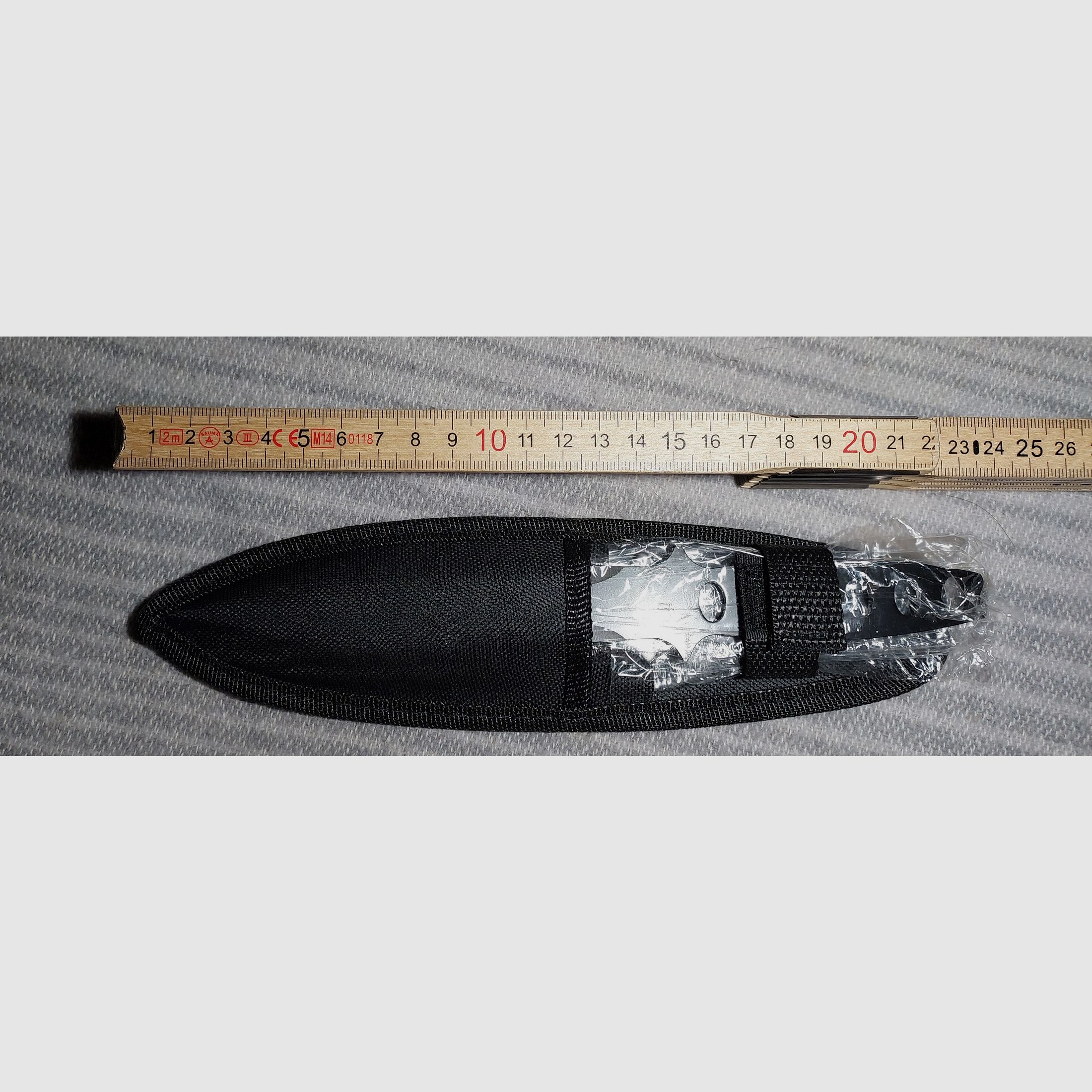 3er Set Wurfmesser – ca. 18,5 cm – mit Nylonscheide