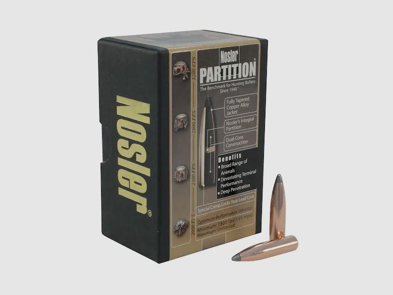 Proiettile Nosler Partition 7mm/.284 175GR Spitzer 50 pezzi