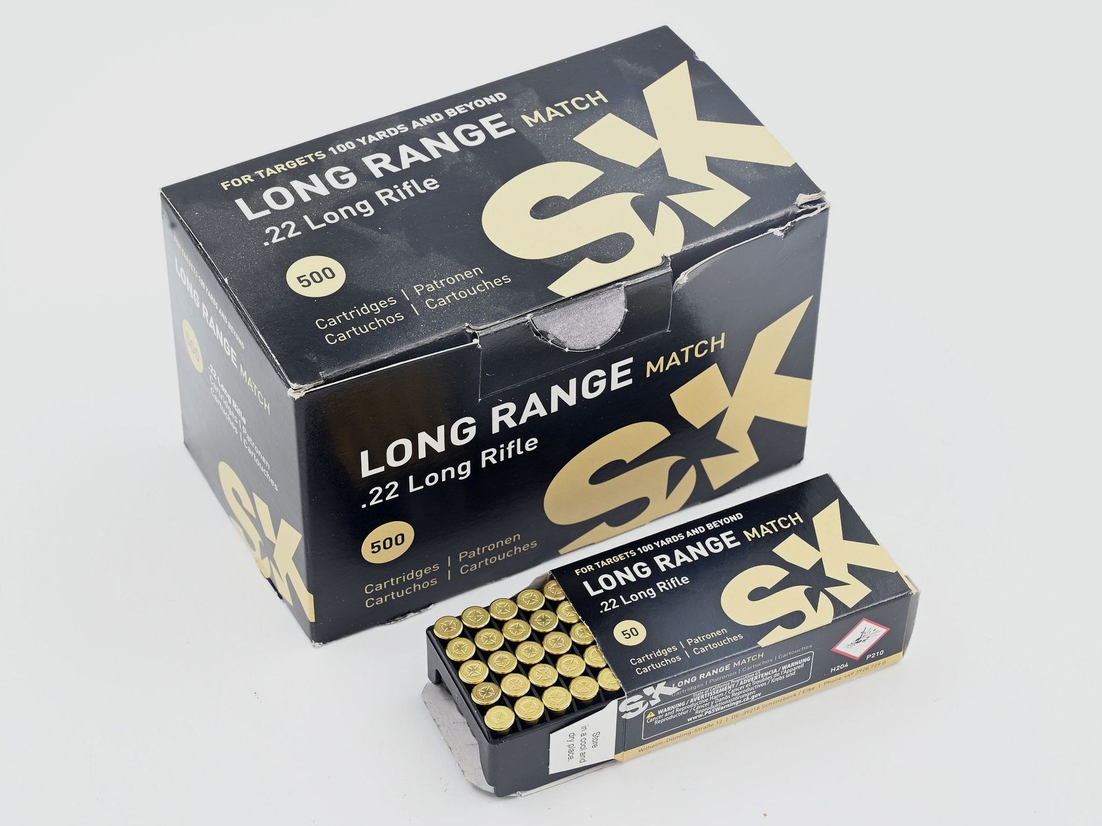 SK, .22 LR Long Range Match, 335m/s, 40gr, 500 Stk. in Schachtel