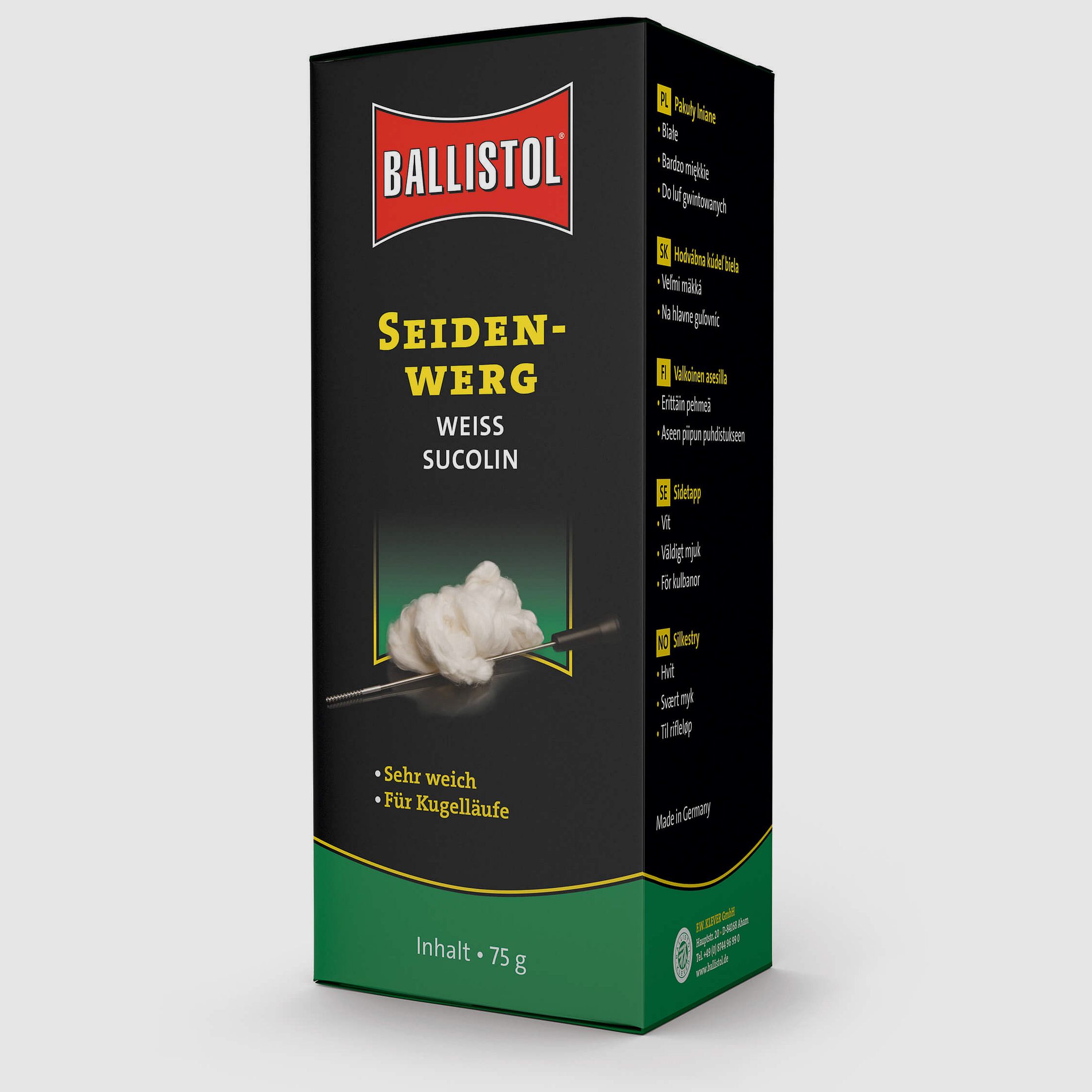 Ballistol Sucolin silk work for ball barrels