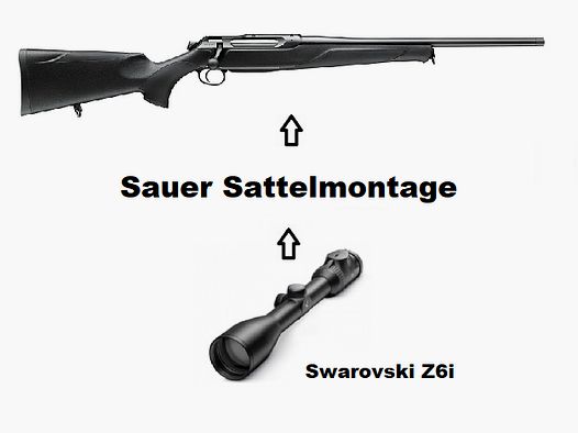 Sauer 505 Synchro XT Black + Swarovski Z6i + Montage + ... Komplettpaket