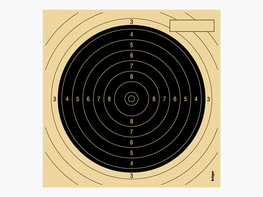 KK Specchio Obiettivo Fucile 50m | 13,5x13,5 cm (50 pezzi)