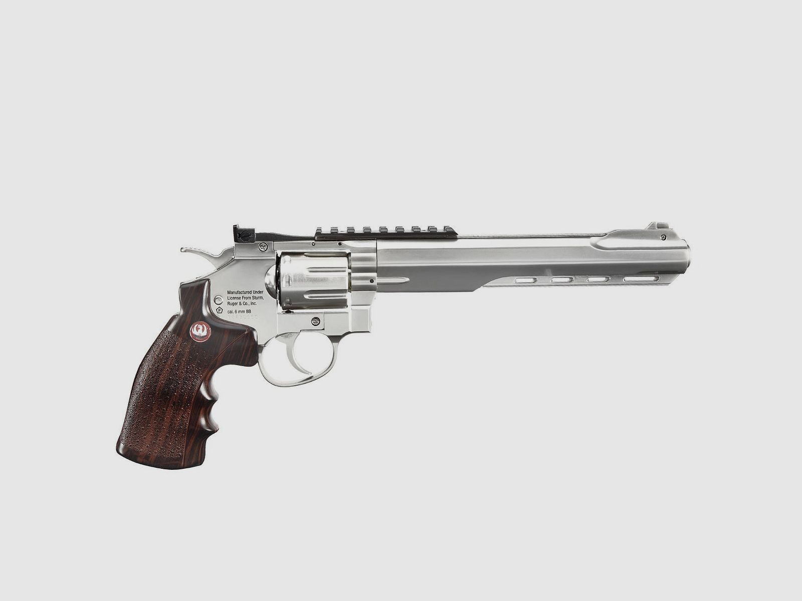 Ruger Super Hawk 8 Zoll 6mm BB CO2 Revolver veerchromt - 4 Joule
