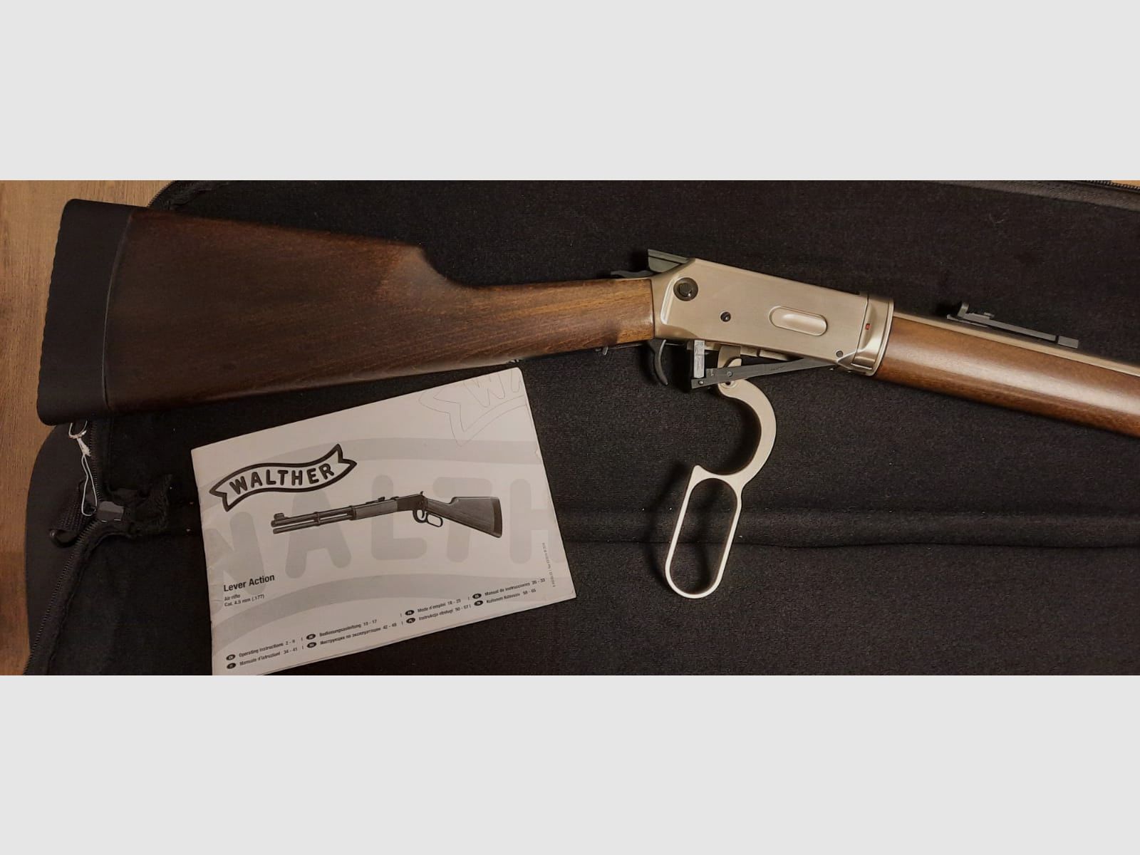 Walther Lever Action CO2-Gewehr 4,5 mm Steel Finish