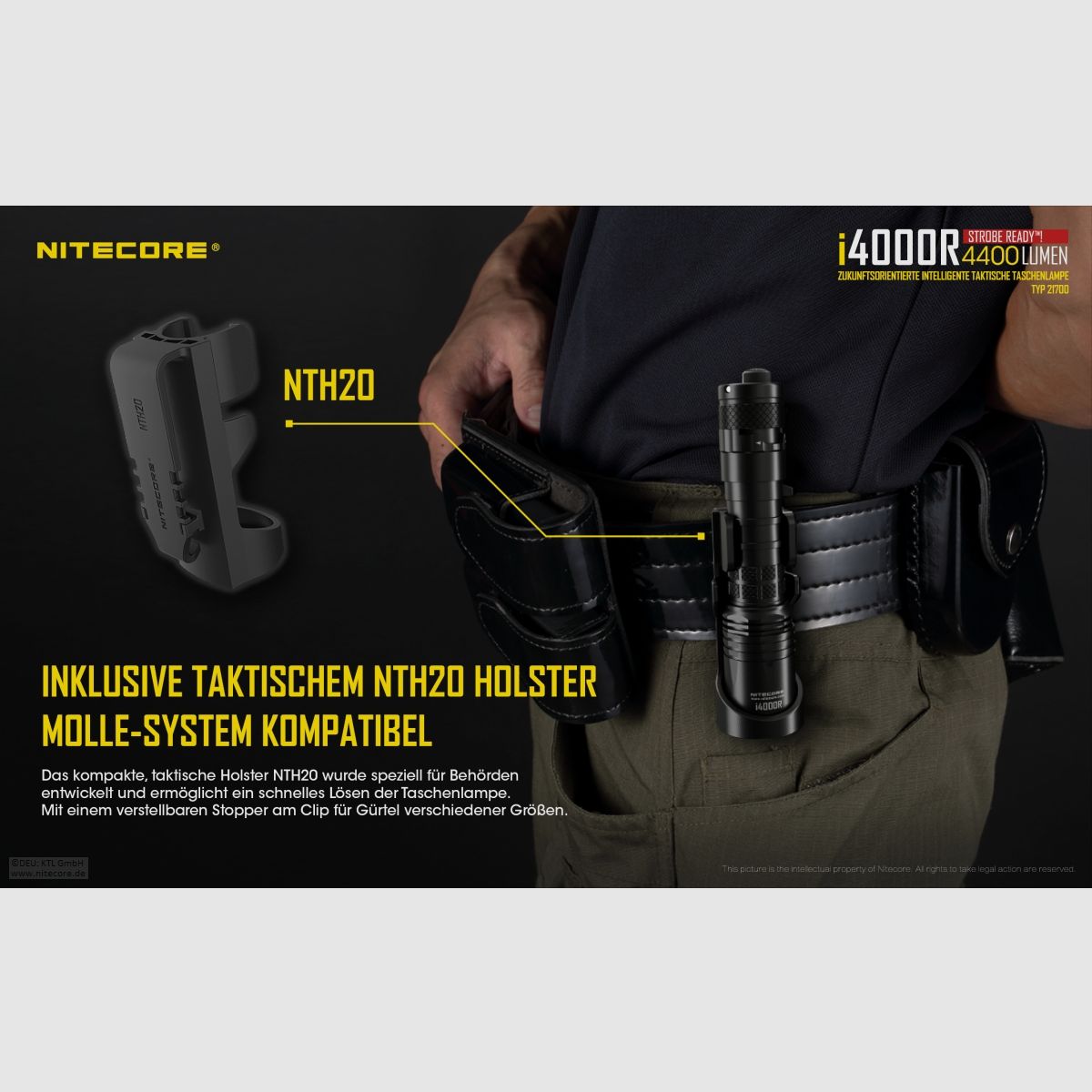 Nitecore I4000R flashlight i4000R 4400 lumens