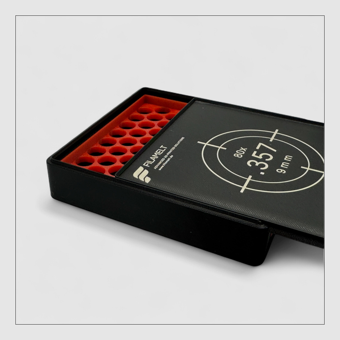 Diabolo-Box für 80x .357 / 9 mm – Praktisch, stapelbar, wiederverwendbar. Matchbox