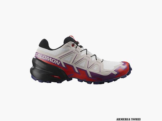 SALOMON – DAMEN – SPEEDCROSS 6 W Weiß / Funkelndes Traubenrot / Feuriges Rot