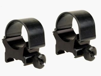 Anneaux Weaver Top-Mount de style Weaver noir brillant 25,4 mm de haut, BH 8,43 mm