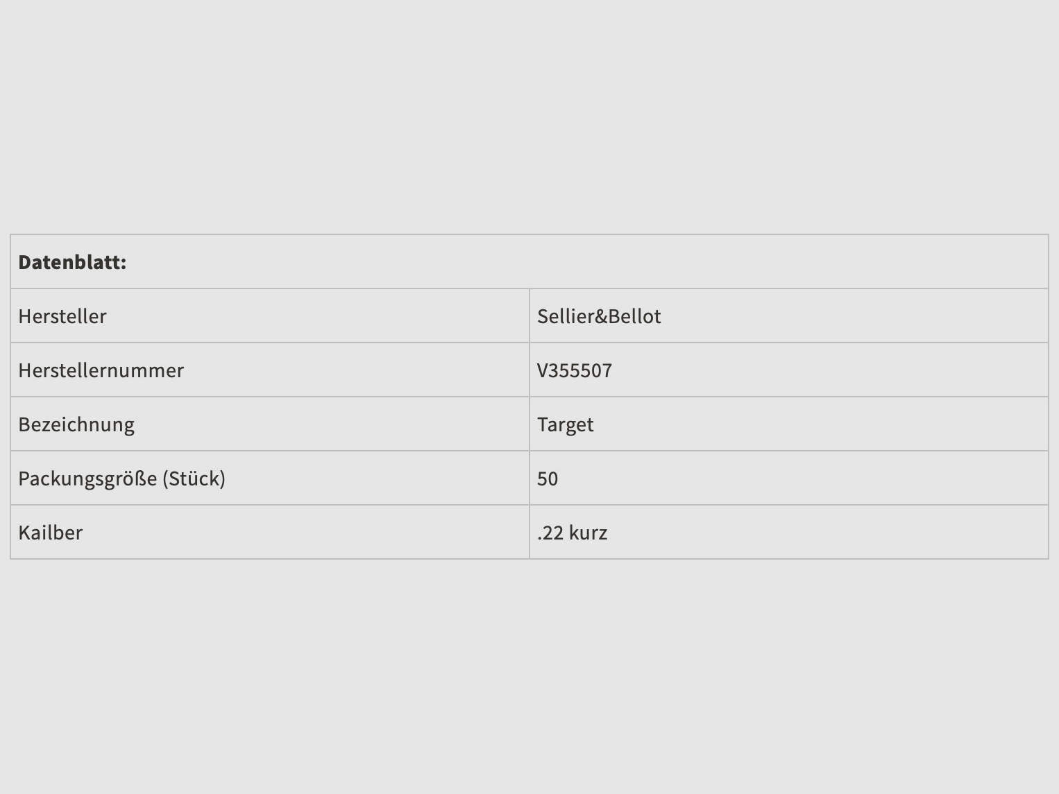 Sellier & Bellot 119673 .22 short Target 1.8g 28.1grs.
