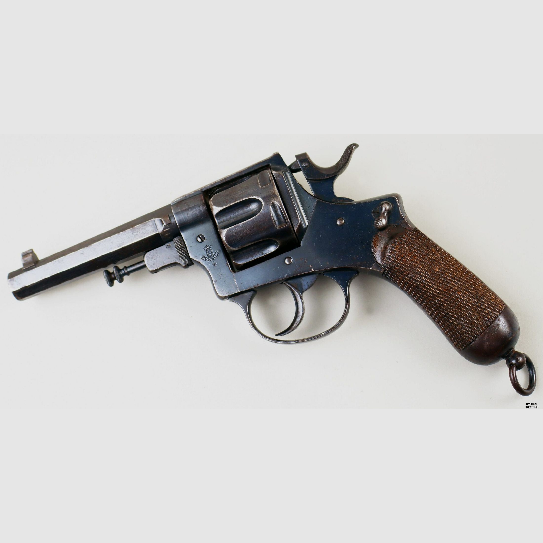 Revolver Antico Regia Fabbrica d’Armi di Brescia Glisenti mod. 1889 Bodeo B cal. 10.4 matr. 2809, immagine 2 di 9