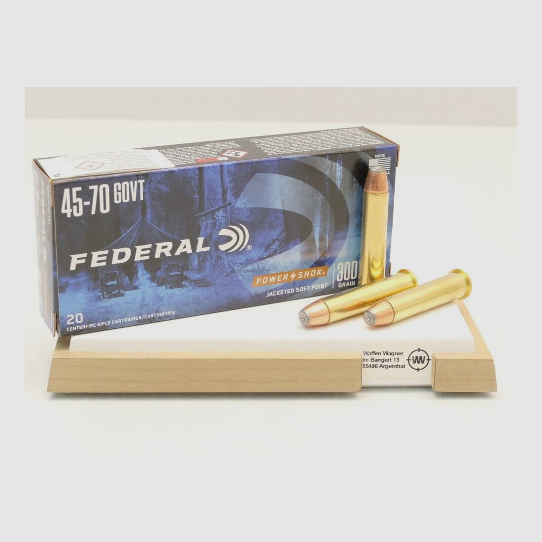 Federal Power Shok SP 19,4g/300grs à20 .45-70 Gov.